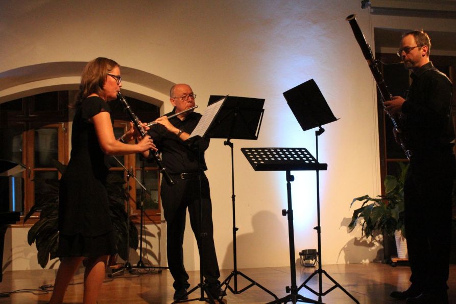 Susanne Melichar, Hubert Bauer und Michael Salzberger spielten ein Divertimento für Holzbläsertrio von W.A. Mozart