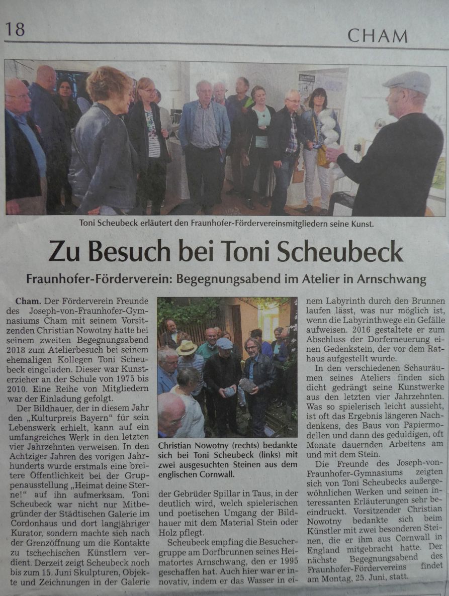 Atelierbesuch bei Toni Scheubeck