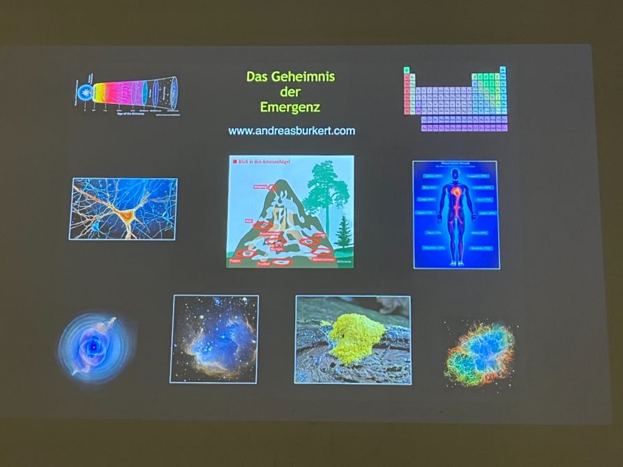 Das Thema des Vortrags: Das Geheimnis der Emergenz