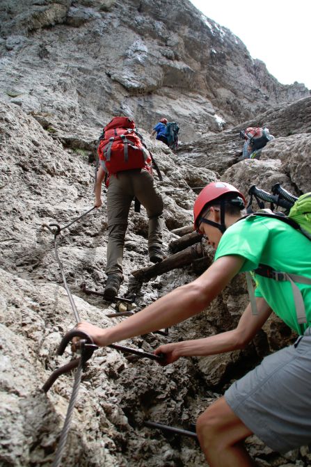 In der Panascharte wird es gefährlich.