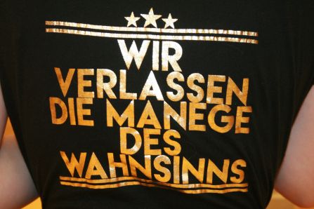 Aufdruck auf den T-Shirts der Abiturienten