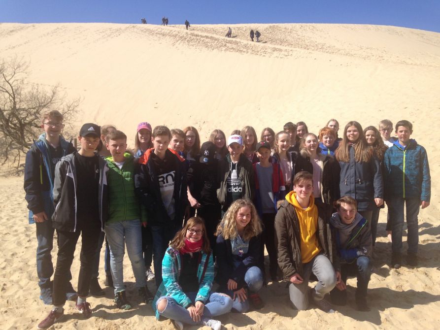 Die Fraunhofer-Schüler in der Dune du Pyla, Europas größter Wanderdüne