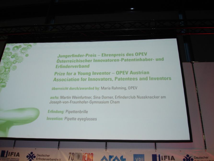 Der Jungerfinder-Ehrenpreis des OPEV geht an eine Erfindung der Nussknacker