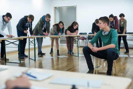 ... vor dem lebenden Modell.