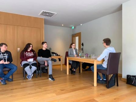 In Rollenspielen wurden die künftigen Abiturienten auf ihr Bewerbungsgespräch vorbereitet.