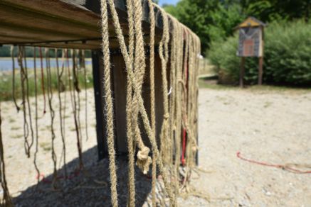 Die Seile wurden dann zum Trocknen aufgehängt.