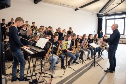 Die Fraunhofer-Jazzband mit Bandleader Hubert Bauer