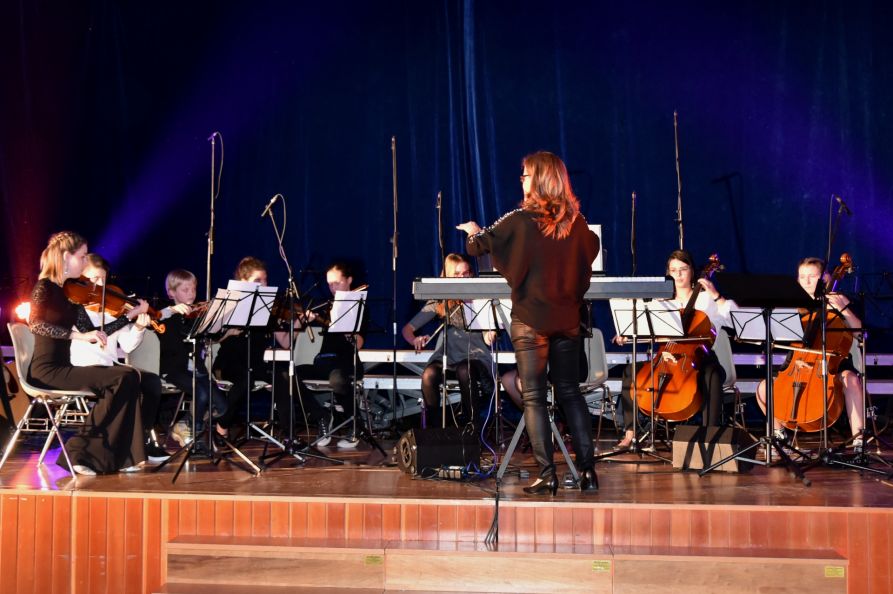 Das Streichorchester verzauberte das Publikum mit romantischen Klängen.