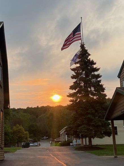 Star-Spangled Banner im Sonnenuntergang