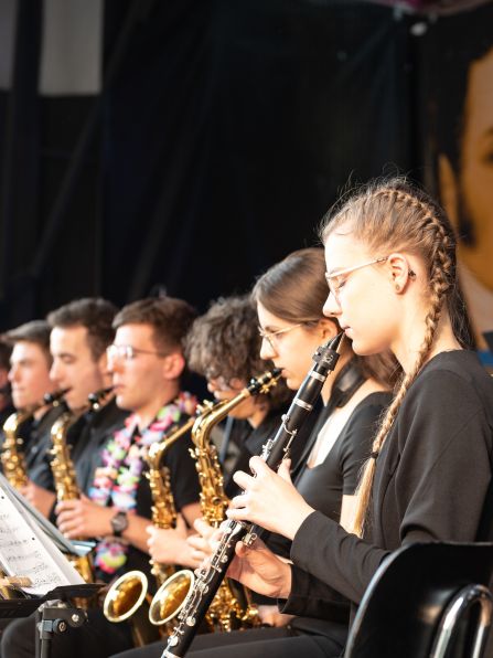 Die Holzbläser-Section der Fraunhofer-Jazzband