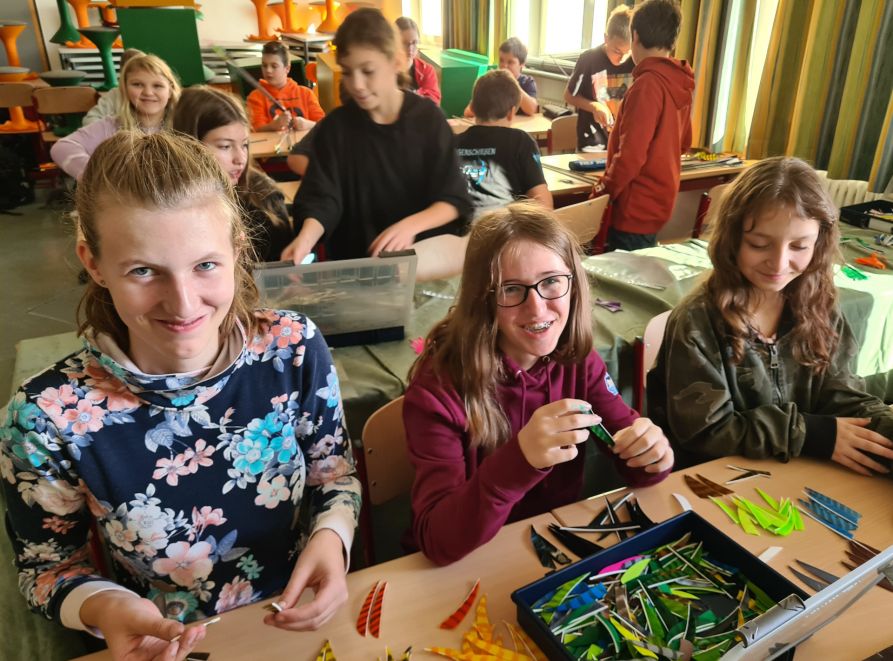 Die Schülerinnen und Schüler waren mit Feuereifer bei der Sache.