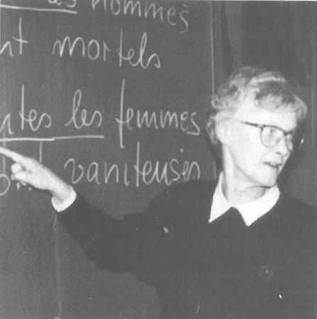 Erika Schäfer im Französisch-Unterricht