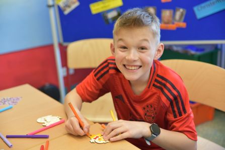 Eine eigene Osterdeko gab es in der Fachschaft Religion.