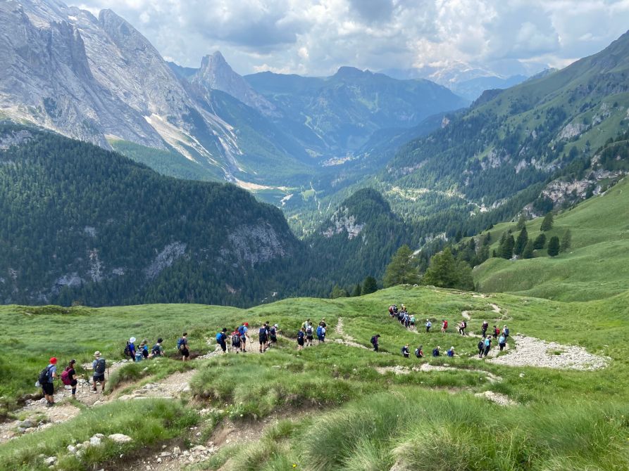 Beim Absteig ins Fassatal