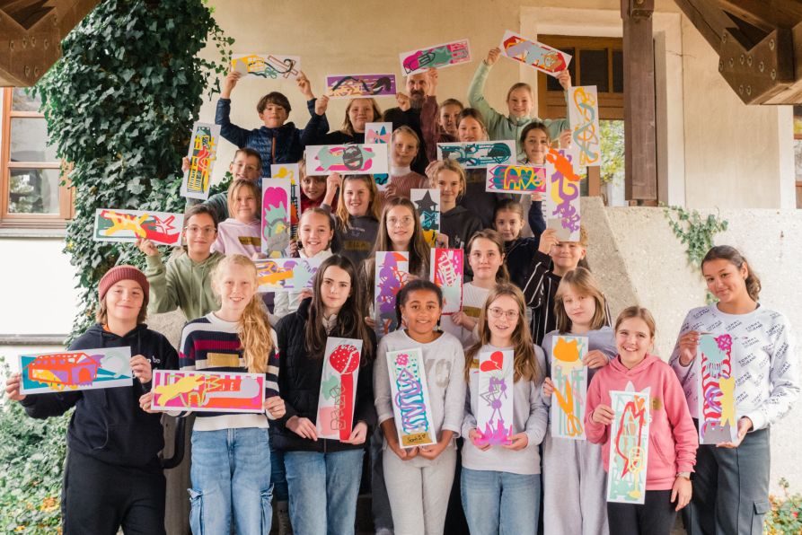 Die Kunstklasse 6 mit den tollen Ergebnissen