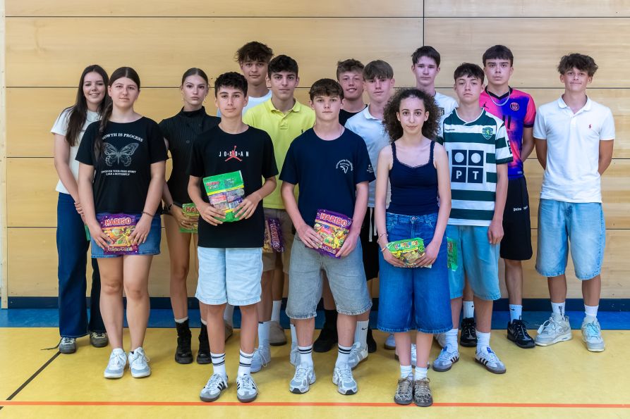 Die Vertreter der besten Klassen am Sportfest